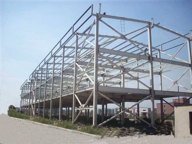 沙河网架加工之眼跳岩对管桁架的影响